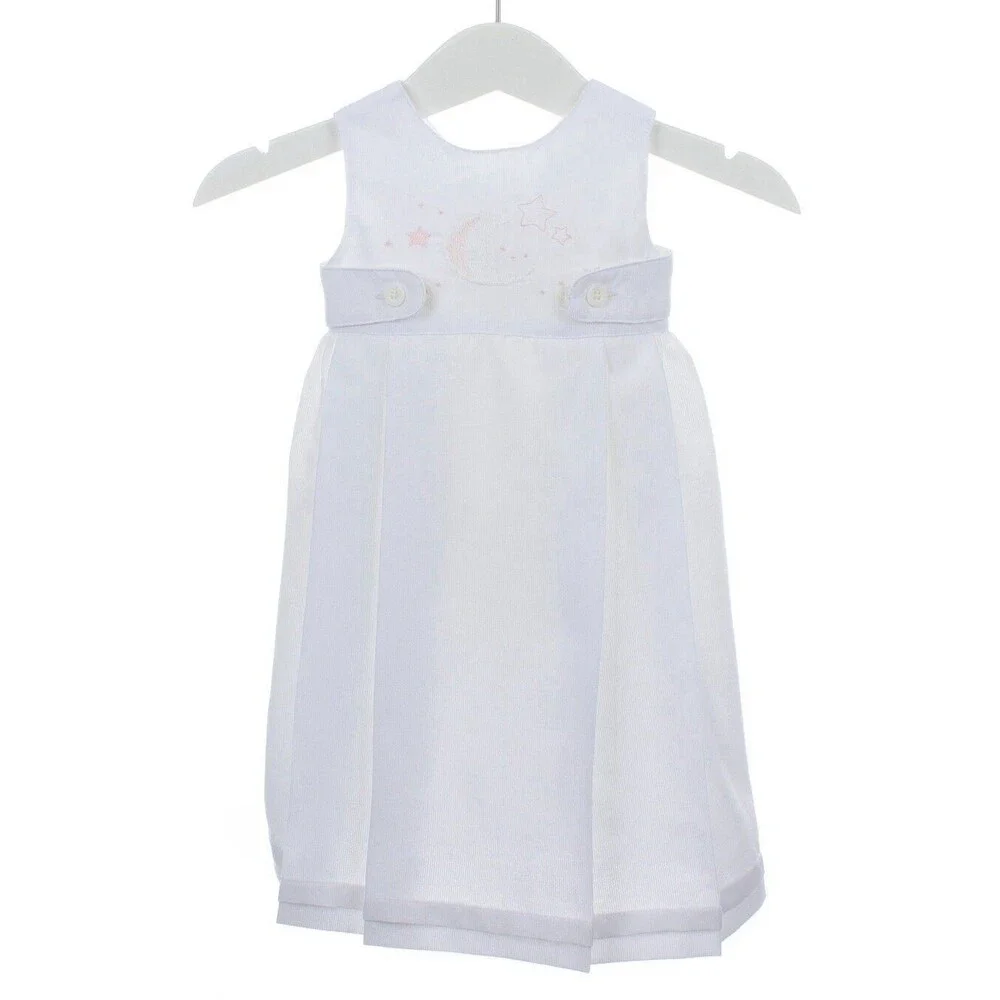 Teresa Alecrim Baby Girl White Dress 3–6 Months Sleeveless‎ Embroidered Birds